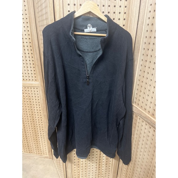 Tommy Bahama Other - Tommy Bahama Mens Pullover Fleece‎ Sweatshirt Black XXL TTG Reversible